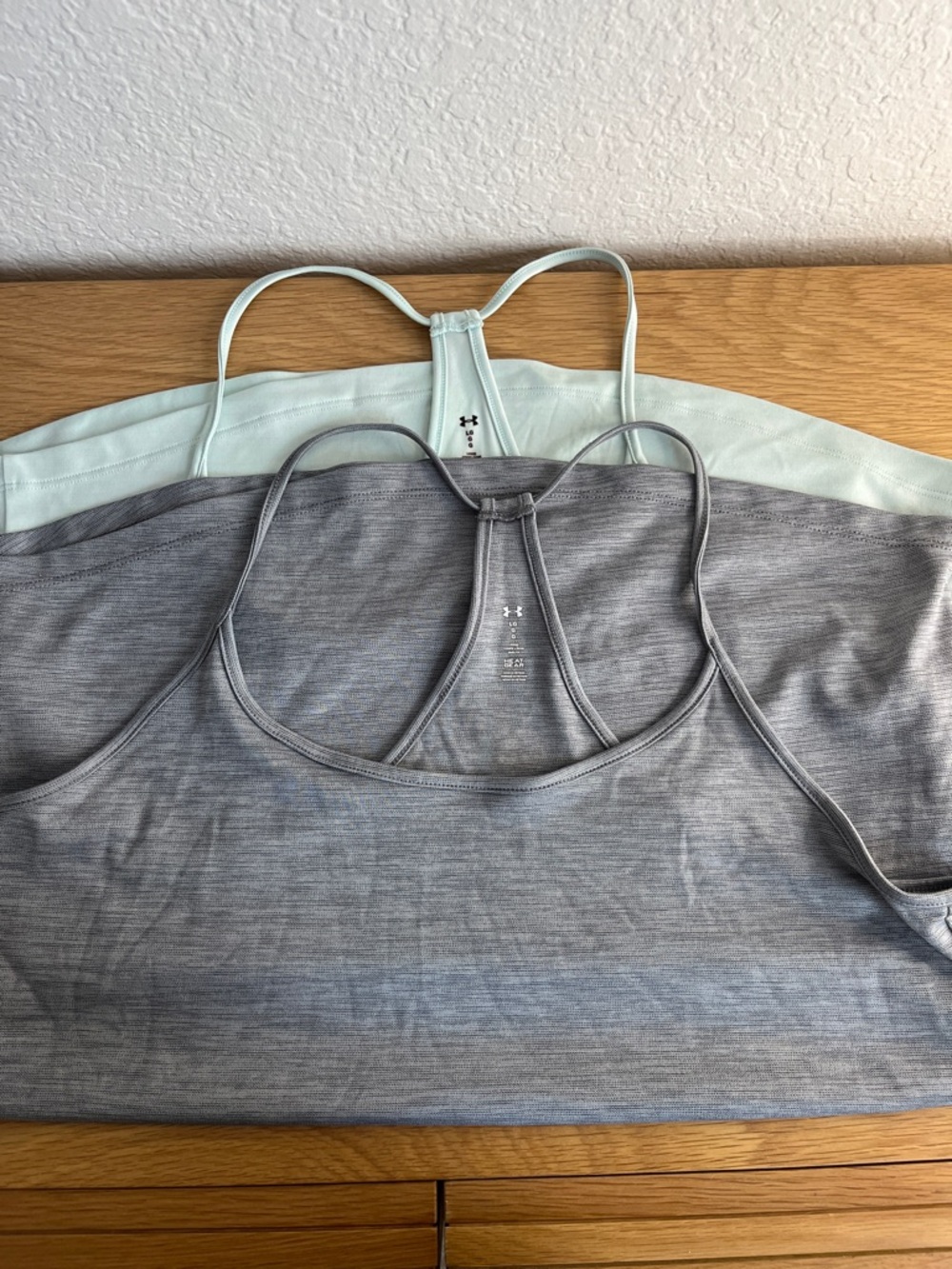 Under Armour BUNDLE Racerback Tanks - Mint and Heather Gray